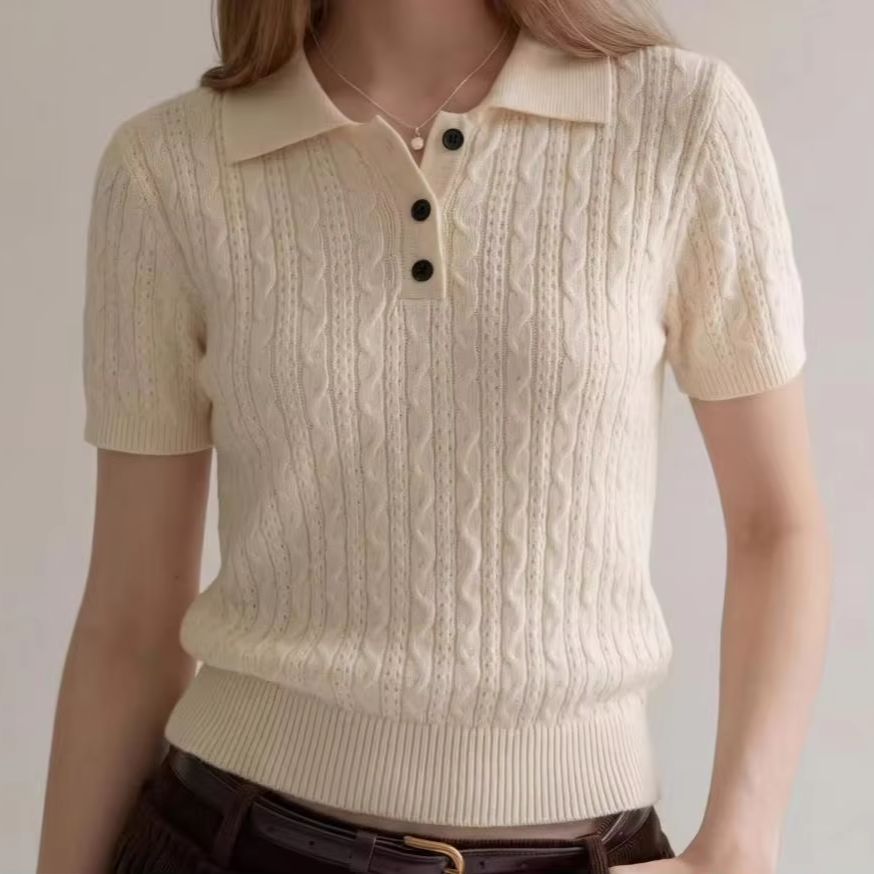 Women Fashion Style - 패션 캐주얼 스타일 트위스트 케이블 니트