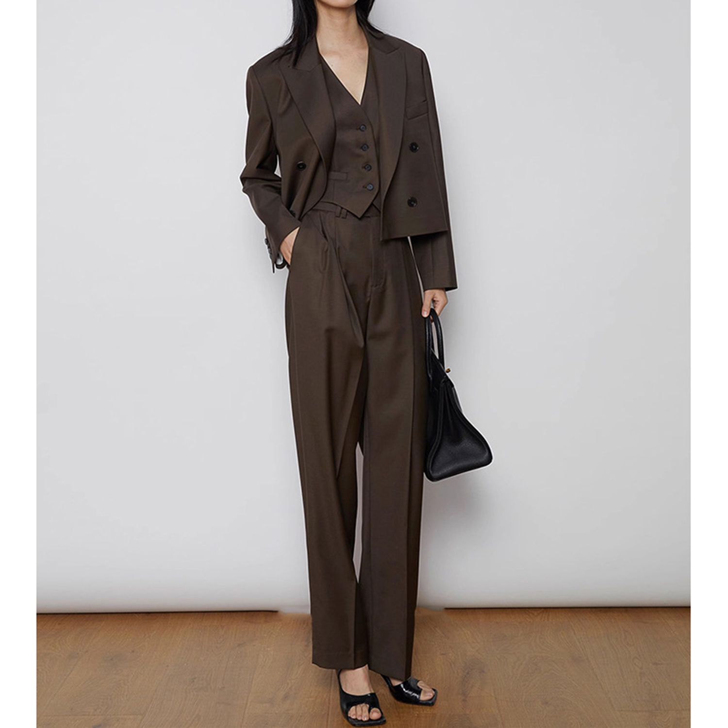 Women'S Fashion Blazer - 올링젤틀 여성 정장 팬츠슈트 3피스 더블
