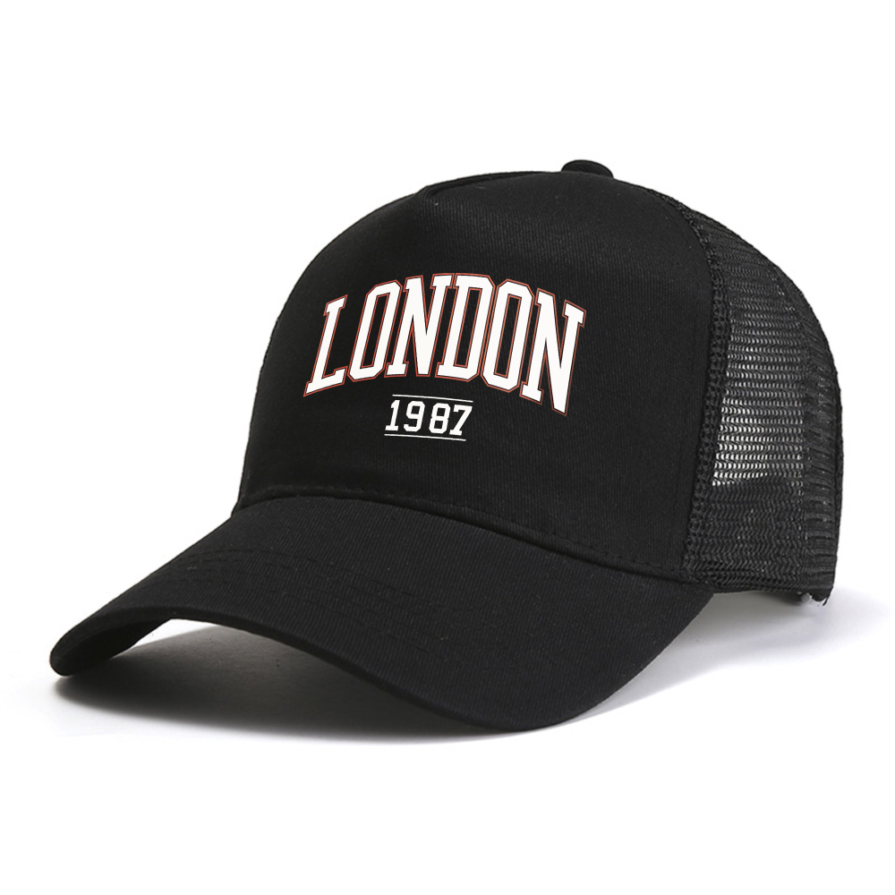 Women'S Fashion London - 런던 1987 야구 모자 프린트 남성