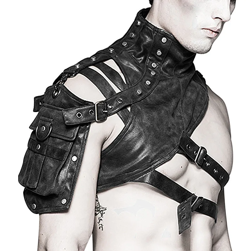 Women'S Fashion Leather Jacket - Steampunk 중세 가죽 갑옷 남성 여성을위한