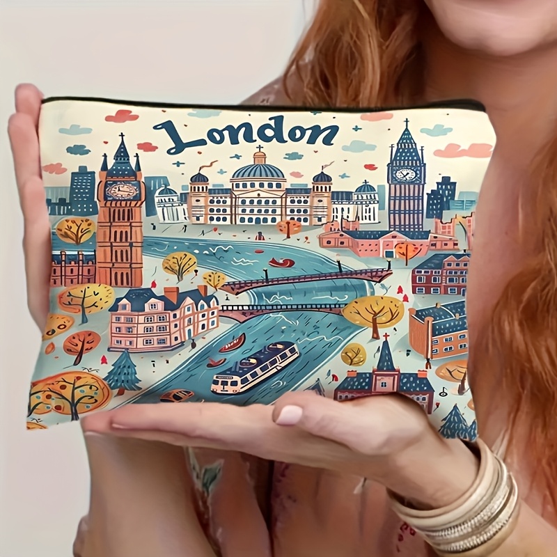 Women'S Fashion London - 여성용 대용량 런던 테마 여행용 세면도구