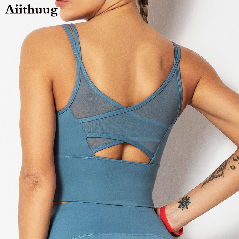 Bra Top Seamless - Aiithuug 요가 브래지어 피트니스 셔츠 러닝