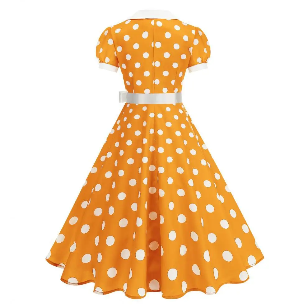 Women'S Fashion In The 1950S - 빈티지 물방울 무늬 여름 원피스 여성
