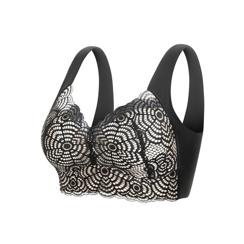 Bra Top Seamless - L'bellagiovanna 여성용 무선 레이스 브라 탱크탑