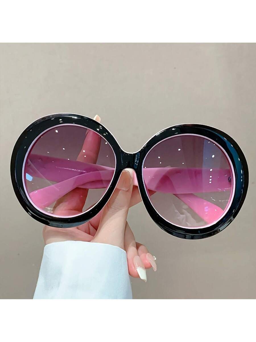 Women'S Fashion Glasses Non Prescription - 여성용 대형 원형 프레임 안경 -