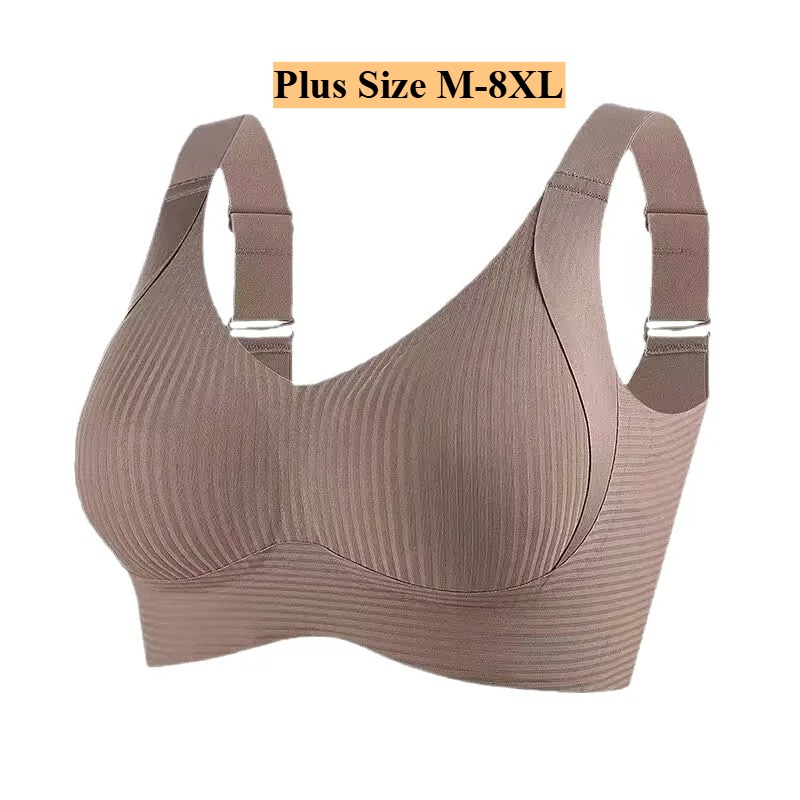 Bra Top Seamless - M-8XL 플러스 사이즈 여성용 풀 커버리지
