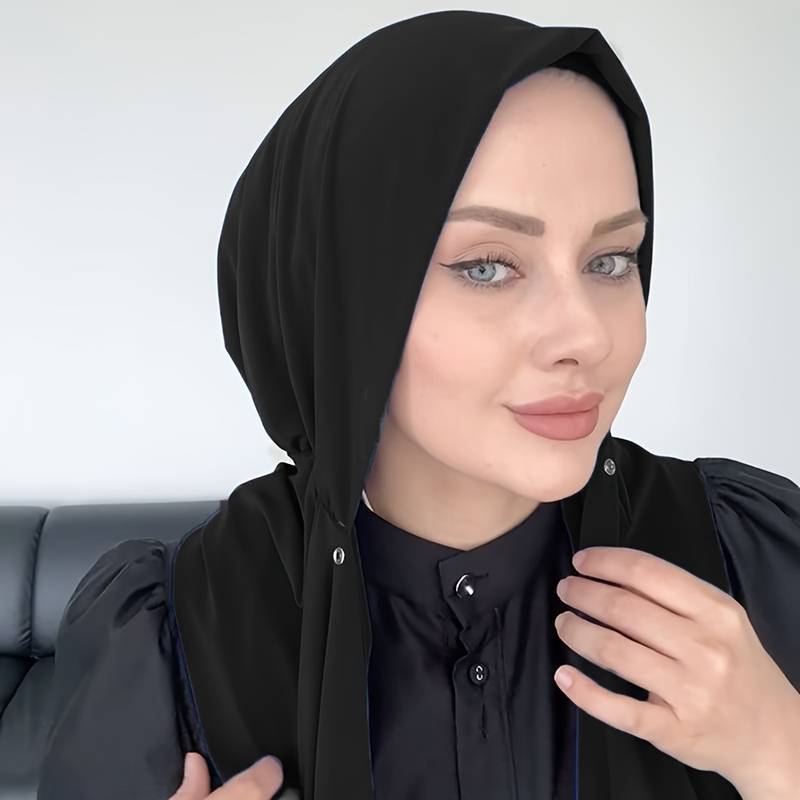Women'S Fashion Hats - 무슬림 패션 심플 단색 스카프 모자
