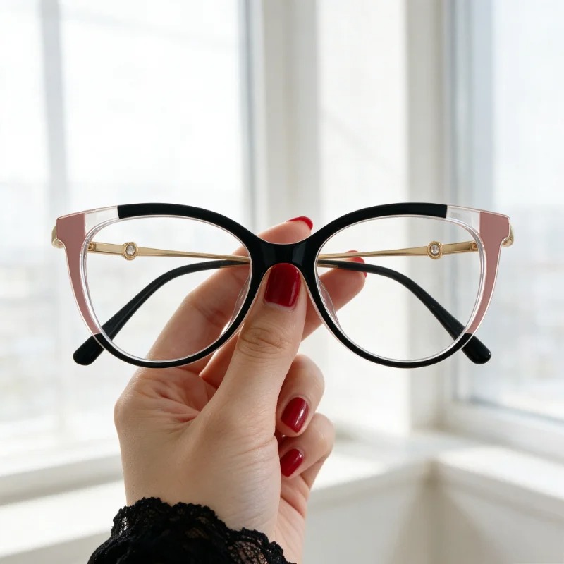 진주 하트 모양 캣아이 안경 여성용 INS 스타일 20 - Women'S Fashion Glasses Non Prescription 리뷰 및 가격