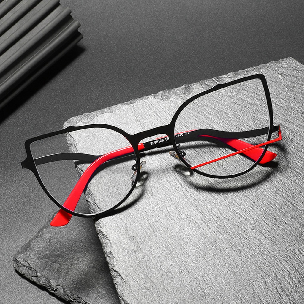 안티 블루 라이트 안경 금속 대형 프레임 안경 기하학적 - Women'S Fashion Glasses Non Prescription 리뷰 및 가격