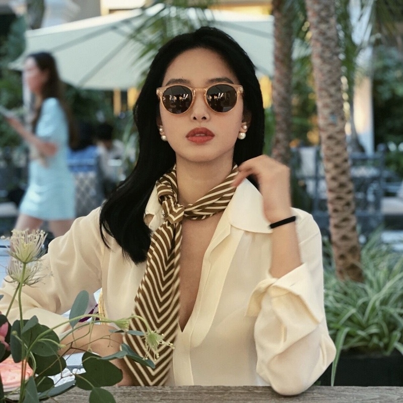 스트라이프 프린트 100% 실크 넥 헤드 헤어 스카프, - Women'S Fashion Hats 리뷰 및 가격