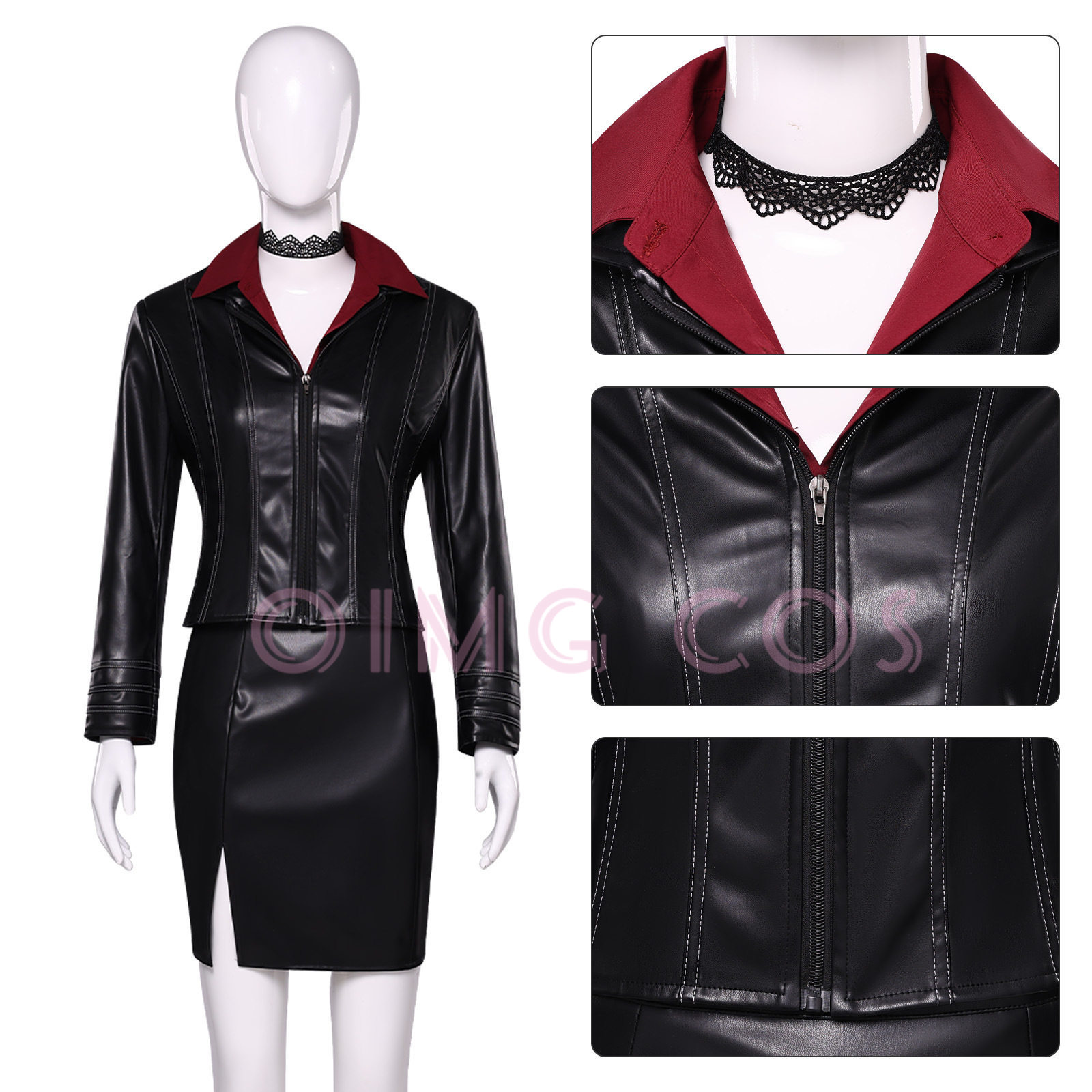 게임 레지던트 이블 에이다 웡 가죽 자켓 코스프레 의상 - Women'S Fashion Leather Jacket 리뷰 및 가격