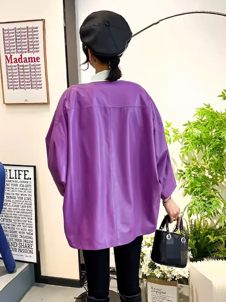 여성 힙합 정품 가죽 자켓 루즈 피트 풀오버 캐주얼 탑 - Women'S Fashion Leather Jacket 리뷰 및 가격