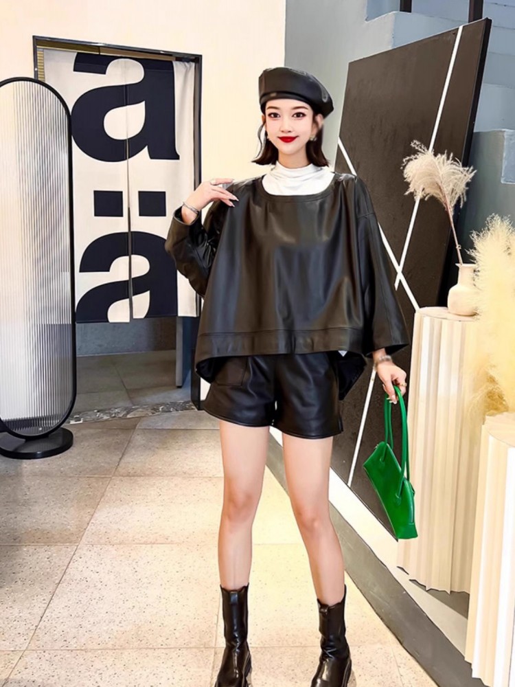 여성 힙합 정품 가죽 자켓 루즈 피트 풀오버 캐주얼 탑 - Women'S Fashion Leather Jacket 리뷰 및 가격