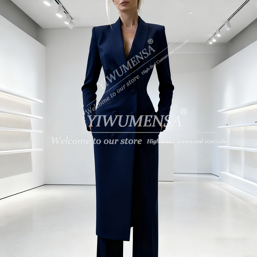 우아한 여성 정장 2피스 더블 브레스티드 피크 라펠 재 - Women'S Fashion Blazer 리뷰 및 가격