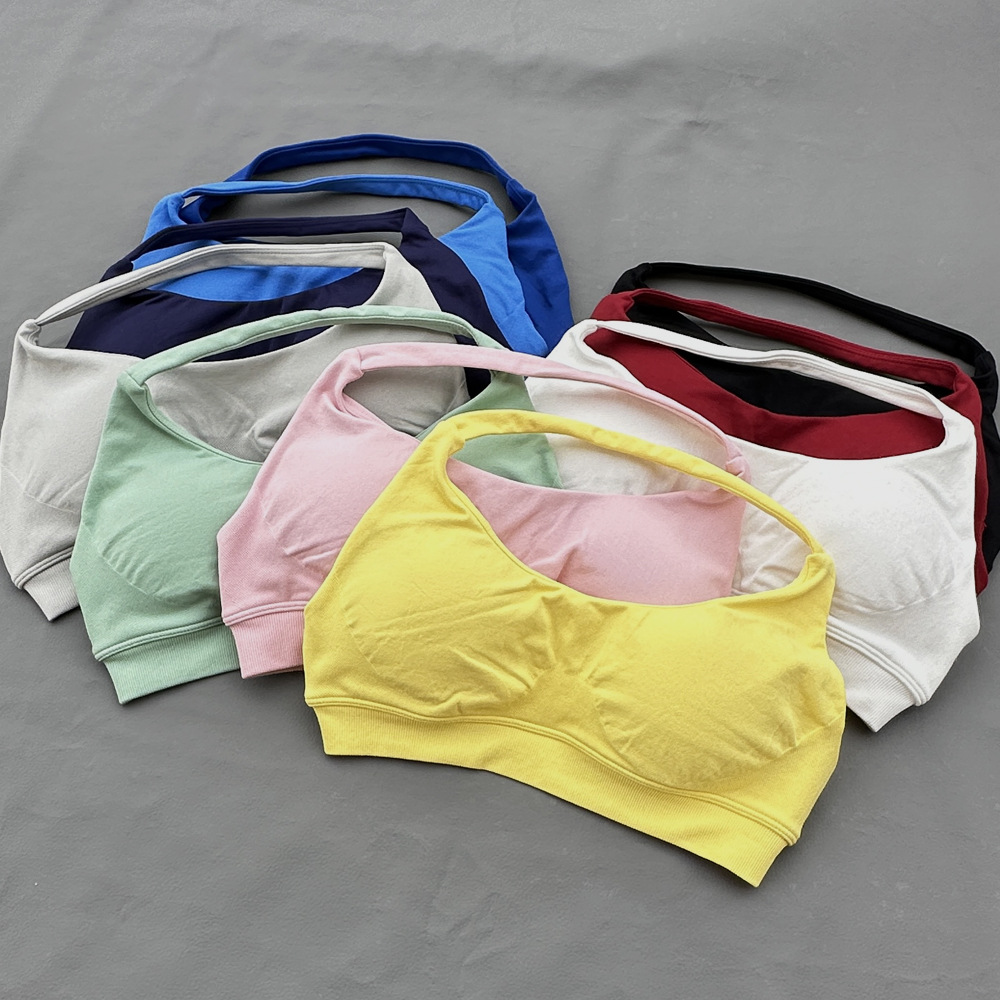 스포츠 브라 여성용 심리스 홀터탑 하이 서포트 푸쉬업  - Bra Top Seamless 리뷰 및 가격