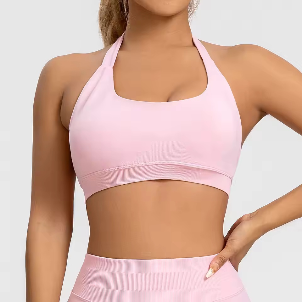 스포츠 브라 여성용 심리스 홀터탑 하이 서포트 푸쉬업  - Bra Top Seamless 리뷰 및 가격