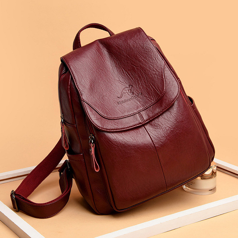 9 색 여성 부드러운 가죽 배낭 빈티지 여성 어깨 가방 - Women Fashion Online 리뷰 및 가격