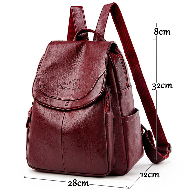 9 색 여성 부드러운 가죽 배낭 빈티지 여성 어깨 가방 - Women Fashion Online 리뷰 및 가격