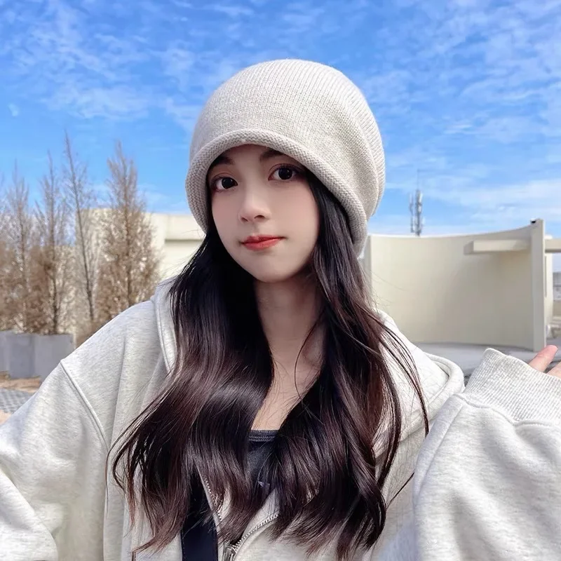 니트 보닛 후드 여성용 겨울 따뜻한 루즈핏 비니 모자  - Women'S Fashion Hats 리뷰 및 가격