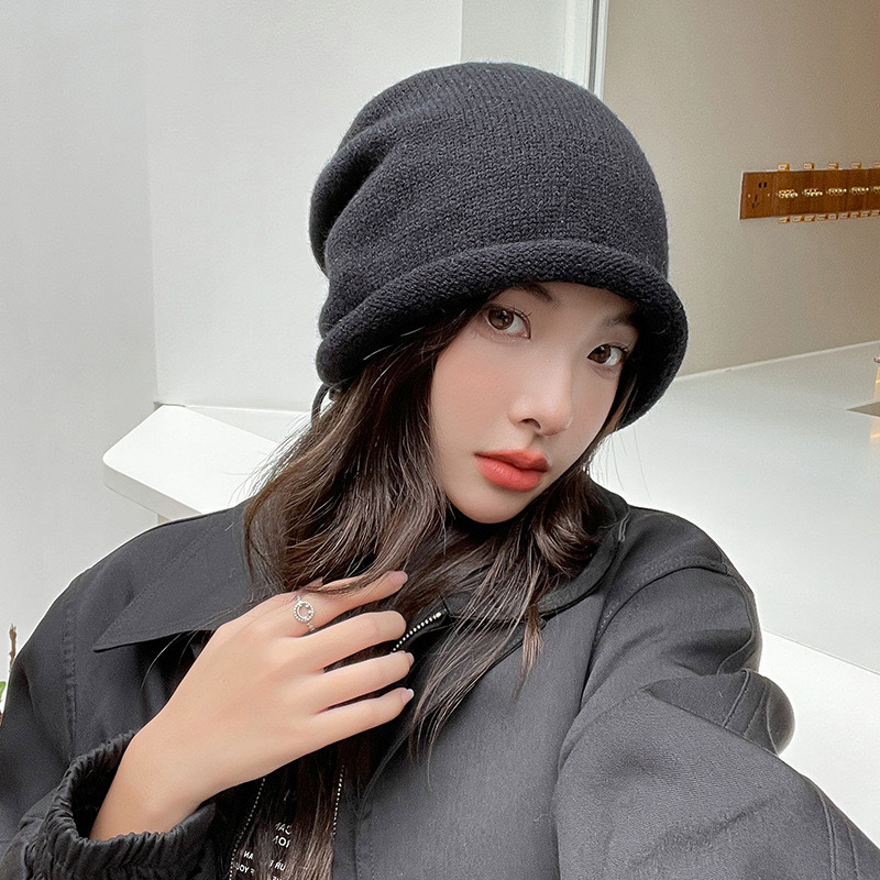 니트 보닛 후드 여성용 겨울 따뜻한 루즈핏 비니 모자  - Women'S Fashion Hats 리뷰 및 가격
