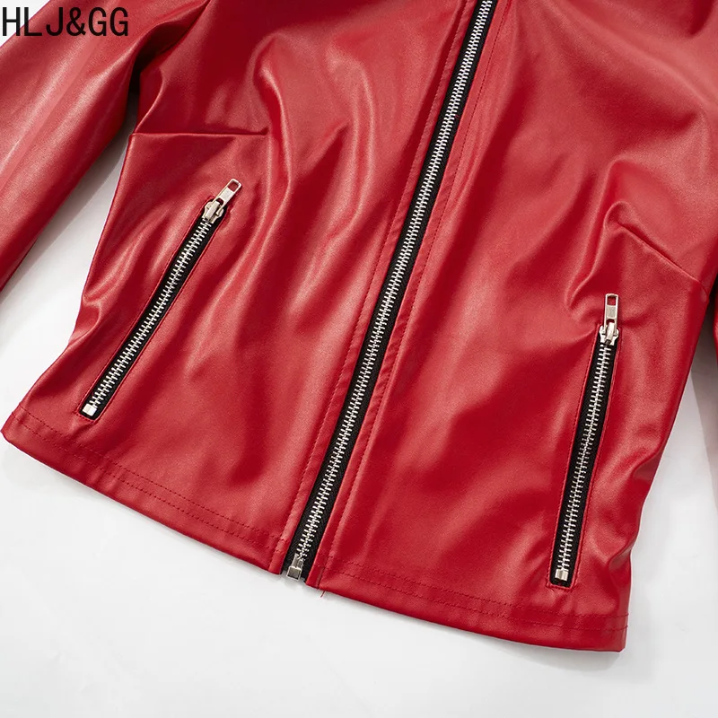 HLJ&GG Fashion Leather Zipper  - Women'S Fashion Leather Jacket 리뷰 및 가격