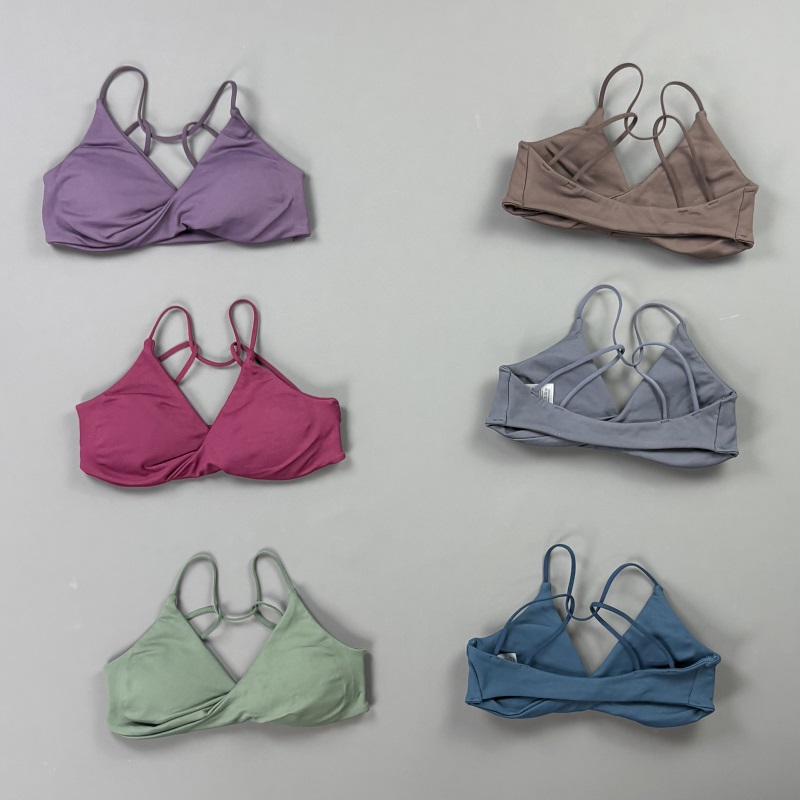 비전 여성 스포츠 브라 V넥 트위스트 프론트 얇은 스트 - Bra Top Seamless 리뷰 및 가격