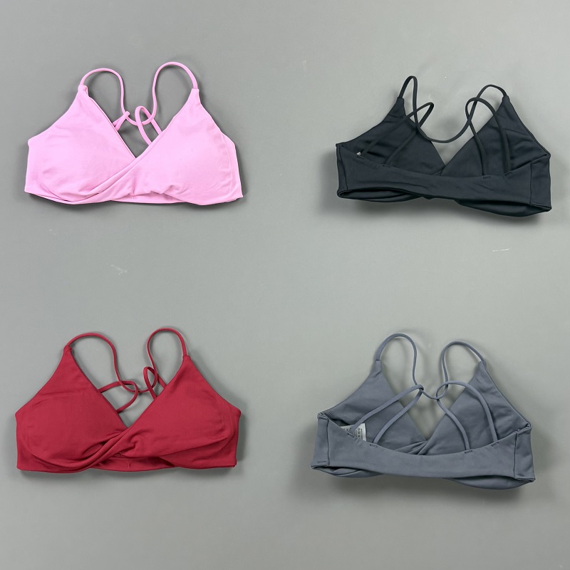 비전 여성 스포츠 브라 V넥 트위스트 프론트 얇은 스트 - Bra Top Seamless 리뷰 및 가격