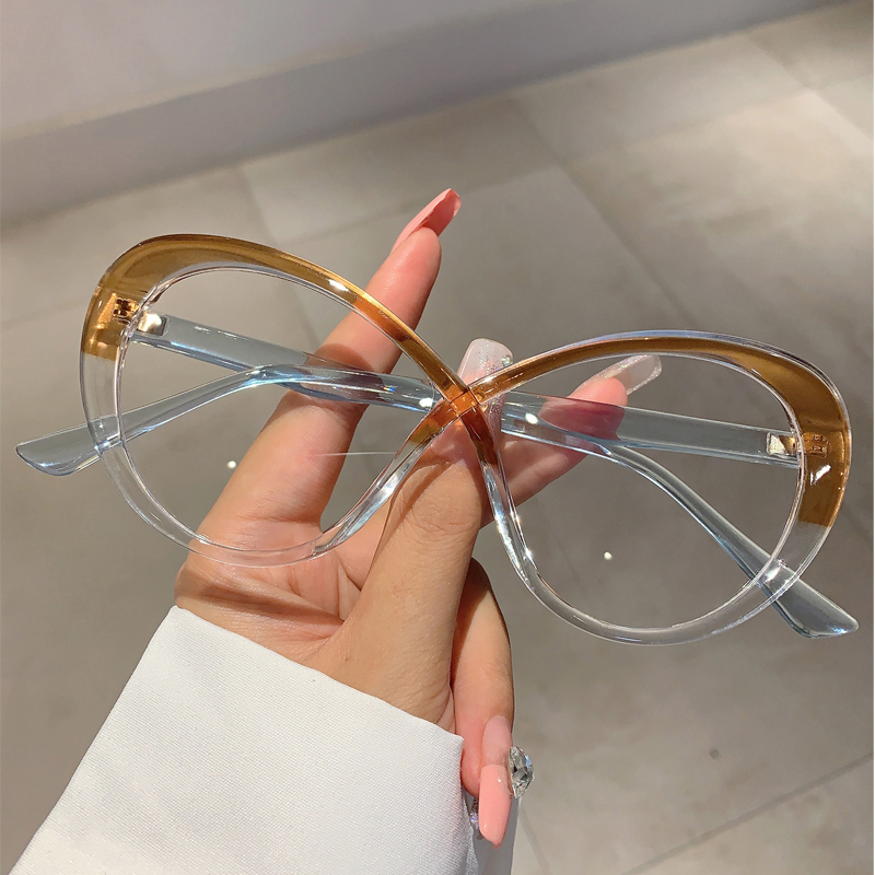 KAMMPT 대형 타원형 안경 프레임 패션 캔디 컬러  - Women'S Fashion Glasses Non Prescription 리뷰 및 가격