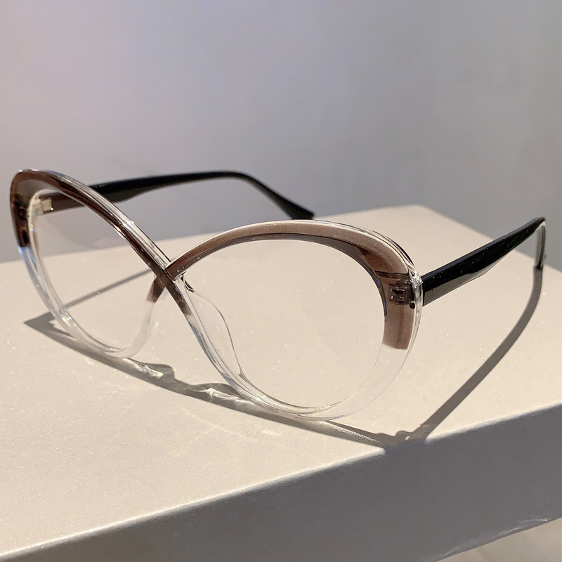 KAMMPT 대형 타원형 안경 프레임 패션 캔디 컬러  - Women'S Fashion Glasses Non Prescription 리뷰 및 가격