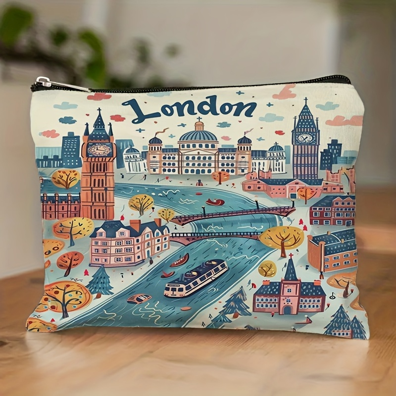 여성용 대용량 런던 테마 여행용 세면도구 가방 빈티지  - Women'S Fashion London 리뷰 및 가격