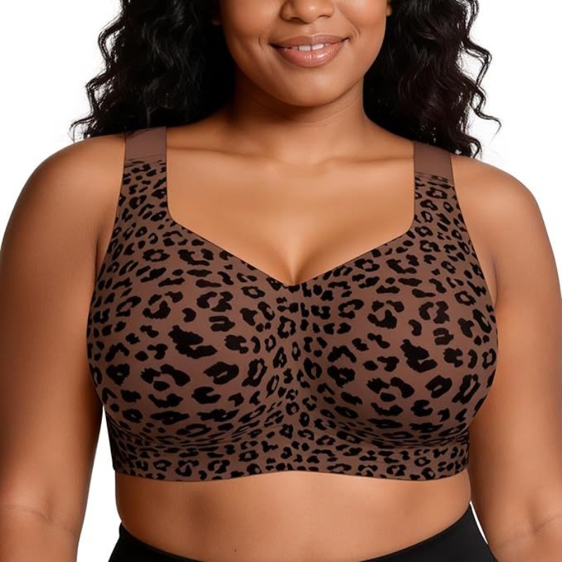 레오파드 젤리 브라 노 언더와이어 푸쉬업 무선 브라 심 - Bra Top Seamless 리뷰 및 가격