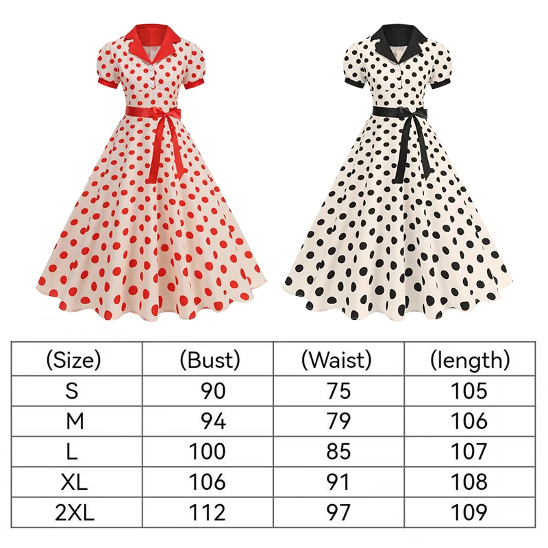 빈티지 물방울 무늬 여름 원피스 여성 1950년대 60 - Women'S Fashion In The 1950S 리뷰 및 가격