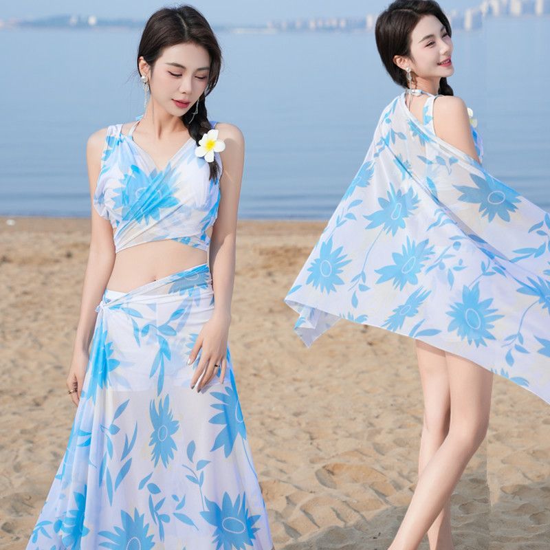 새로운 패션 트라이앵글 비키니 3종 수영복 여성 쉬폰  - Women Fashion Style 리뷰 및 가격