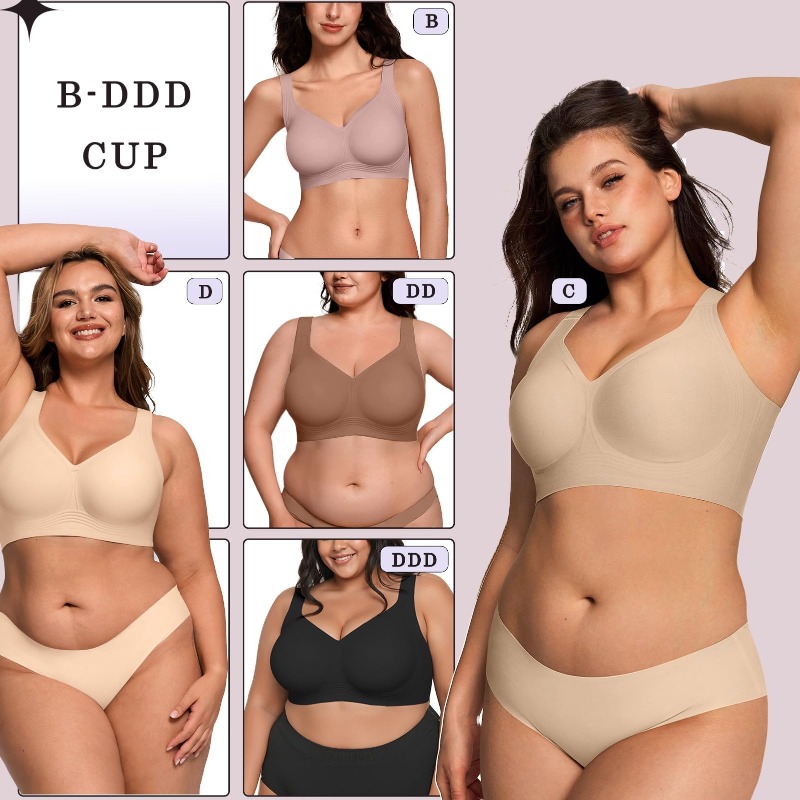 플러스 사이즈 무선 젤리 브라 여성용 지지력 좋은 심리 - Bra Top Seamless 리뷰 및 가격