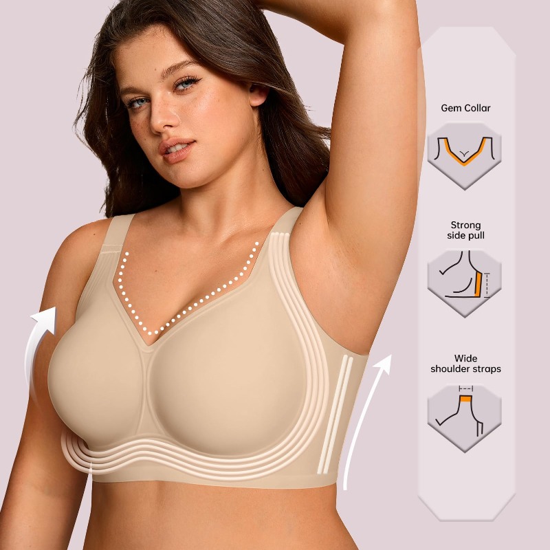 플러스 사이즈 무선 젤리 브라 여성용 지지력 좋은 심리 - Bra Top Seamless 리뷰 및 가격