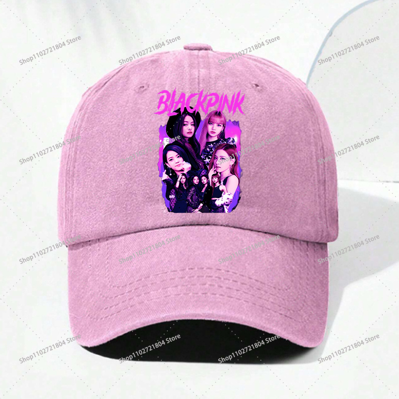 블랙핑크 힙합 야구 모자 남녀공용 K팝 BP 만화 프린 - Women'S Fashion Hats 리뷰 및 가격