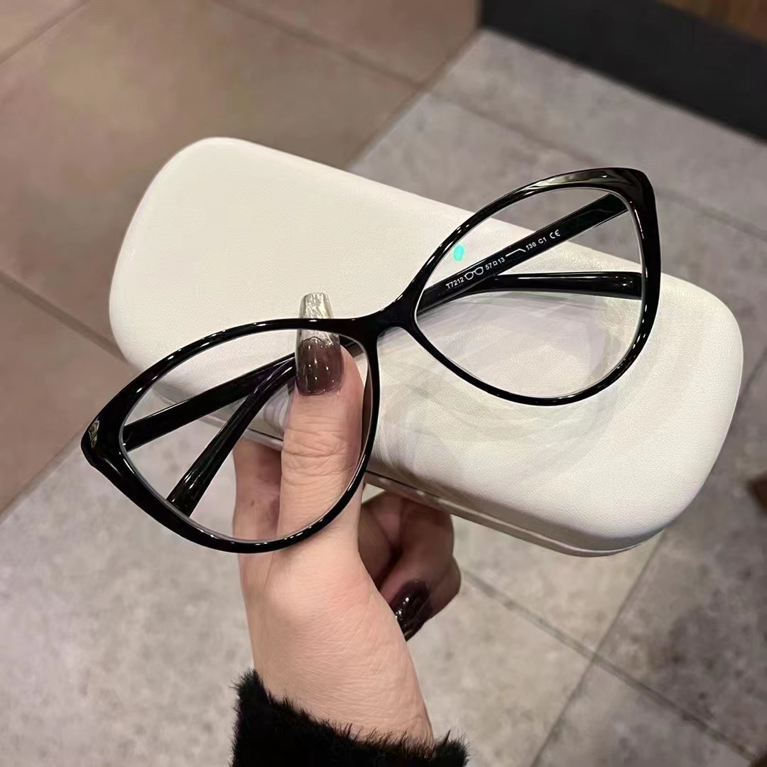 새로운 대형 프레임 캣아이 레트로 블루라이트 차단 무도 - Women'S Fashion Glasses Non Prescription 리뷰 및 가격
