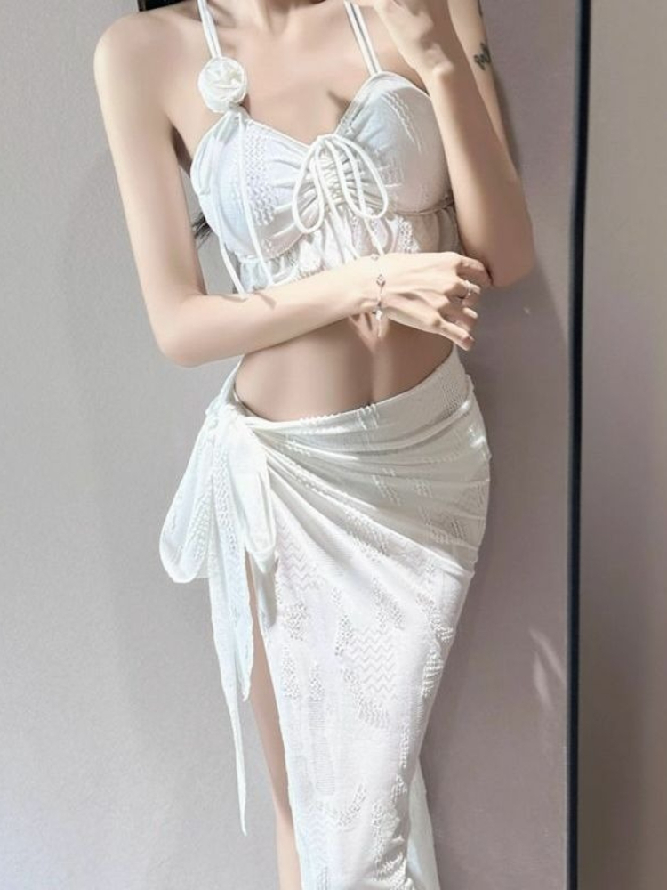 여성용 플로럴 투피스 수영복 패션 컷아웃 패드 브라탑  - Women Fashion Style 리뷰 및 가격