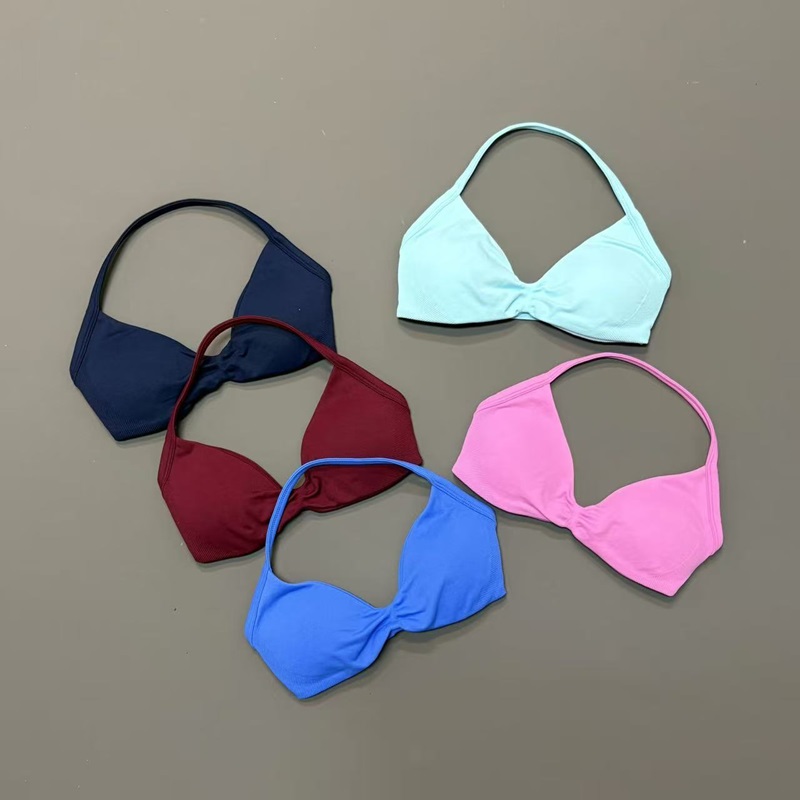 여성용 홀터 스포츠 브라 V넥 패드 내장 요가 브라 탈 - Bra Top Seamless 리뷰 및 가격
