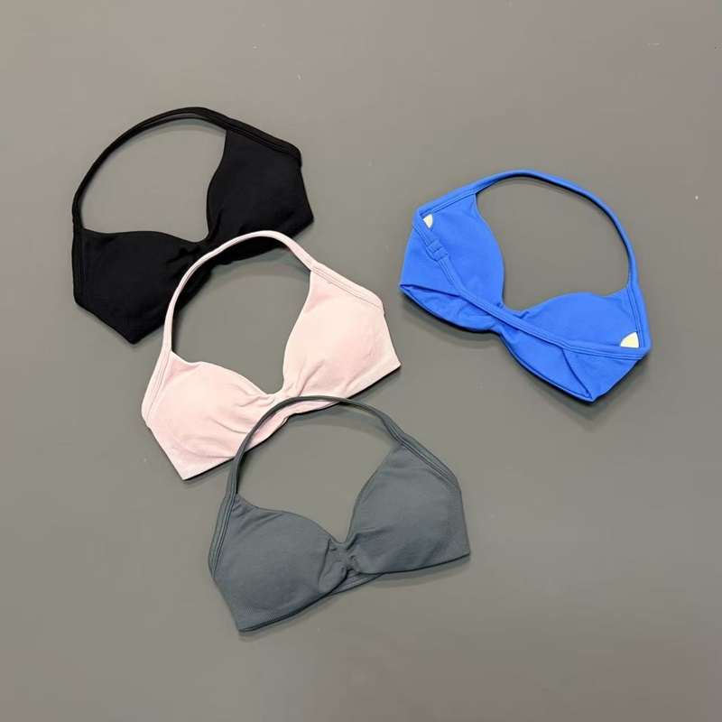여성용 홀터 스포츠 브라 V넥 패드 내장 요가 브라 탈 - Bra Top Seamless 리뷰 및 가격