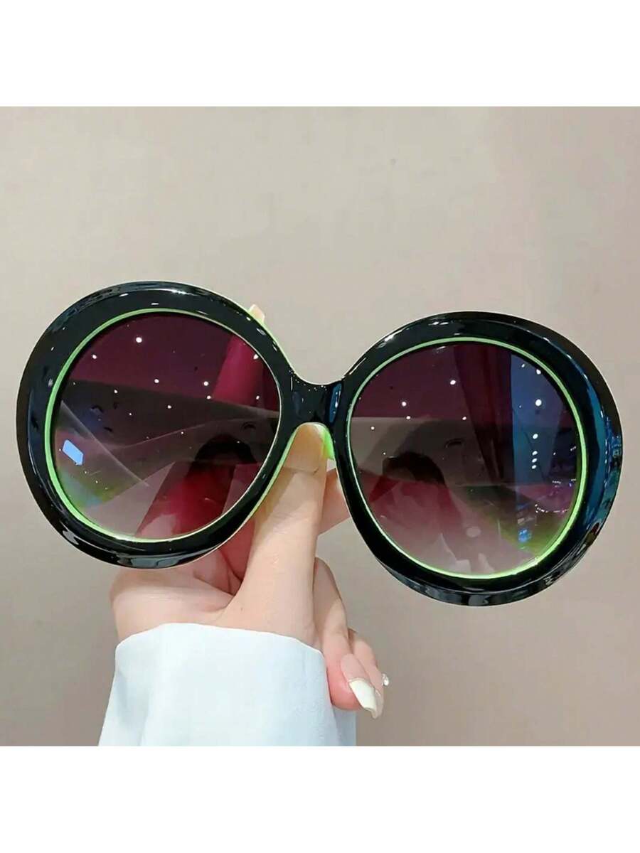 여성용 대형 원형 프레임 안경 - 블랙 프레임 비처방전 - Women'S Fashion Glasses Non Prescription 리뷰 및 가격
