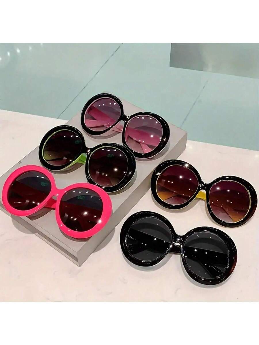 여성용 대형 원형 프레임 안경 - 블랙 프레임 비처방전 - Women'S Fashion Glasses Non Prescription 리뷰 및 가격