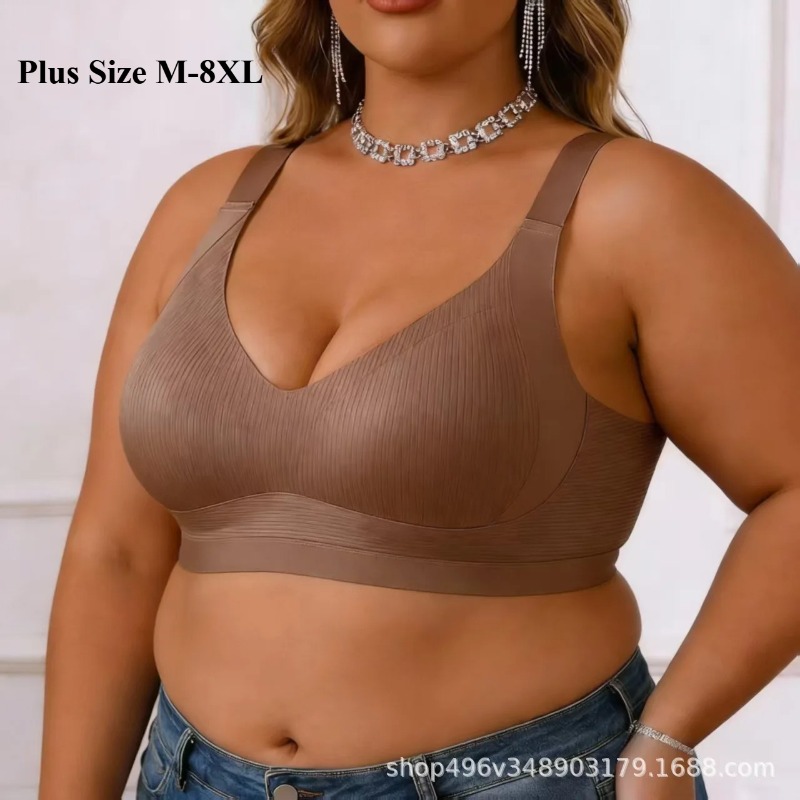 M-8XL 플러스 사이즈 여성용 풀 커버리지 미니마이저 - Bra Top Seamless 리뷰 및 가격