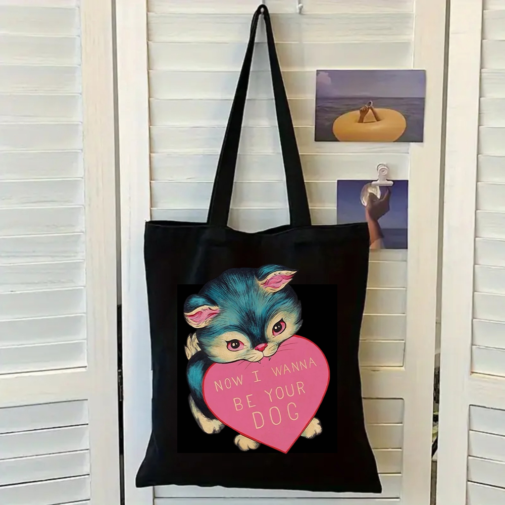 이제 나는 당신의 개가 되고 싶다 고양이 프린트 블랙  - Women Fashion Open Now 리뷰 및 가격