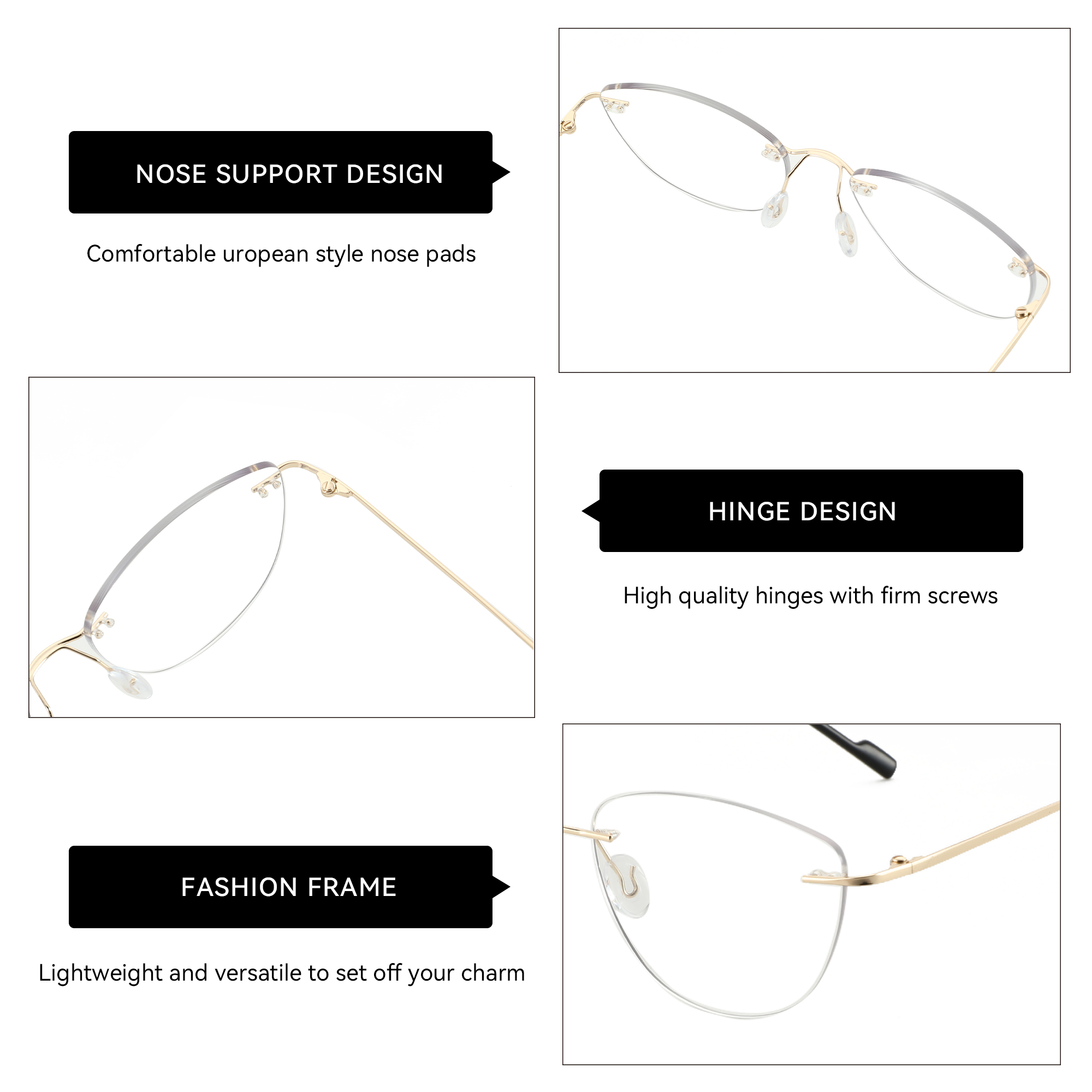 ZENOTTIC 패션 고양이 눈 무테 광학 안경, 무테 - Women'S Fashion Glasses Non Prescription 리뷰 및 가격