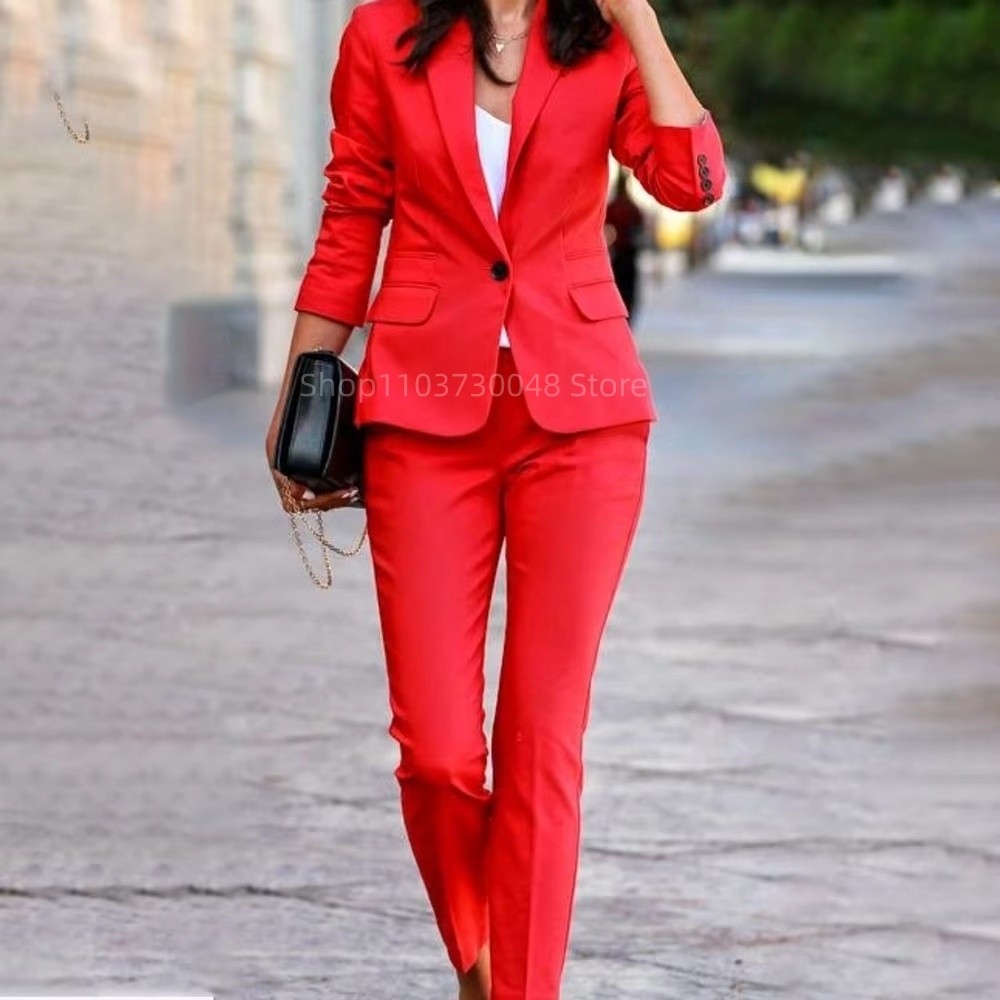 패션 오피스 여성 블레이저 및 바지 정장 세트, 화이트 - Women'S Fashion Blazer 리뷰 및 가격