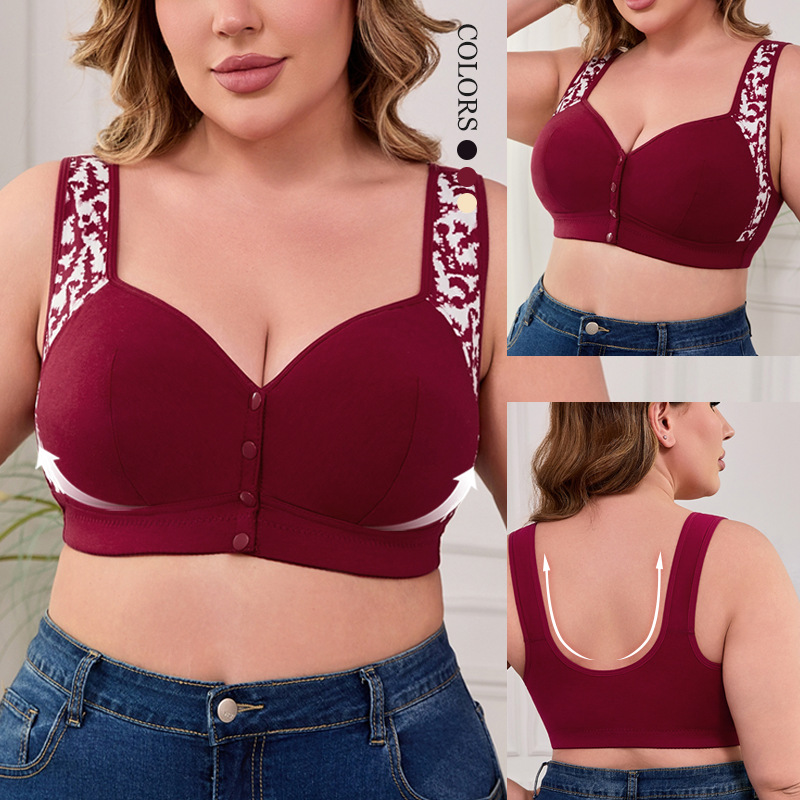 XL-7XL 플러스 사이즈 앞 버클 브라 여성용 무선  - Bra Top Seamless 리뷰 및 가격